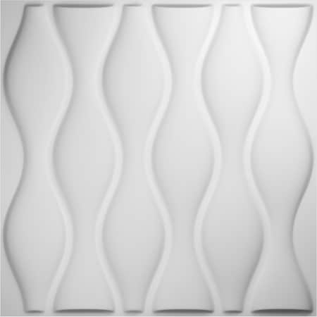 Ariel EnduraWall Decorative 3D Wall Panel, White, 19 5/8W X 19 5/8H